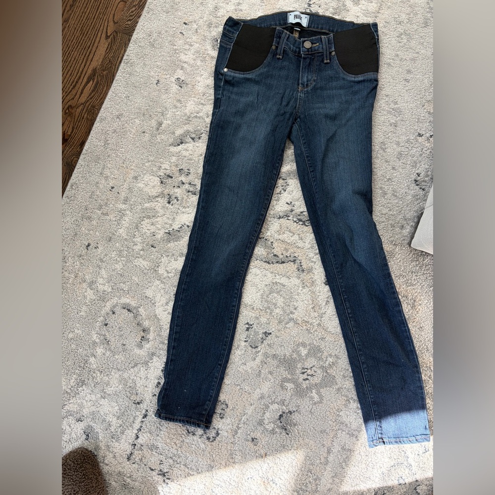 PAIGE maternity Dark Blue Skinny Jeans